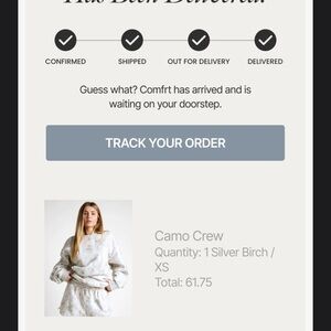 Light Gray Camo Crewneck - never worn!